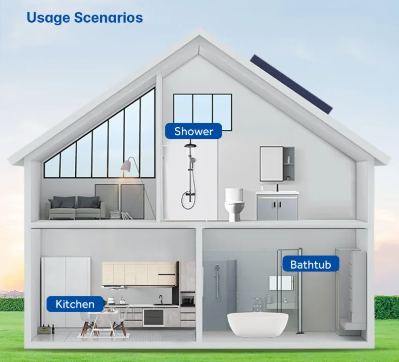 Tankless Electric Water Heaters Multi Point Bathroom Under Sink Kitchen Instant Electrical Shower Ipx4 Waterproof
