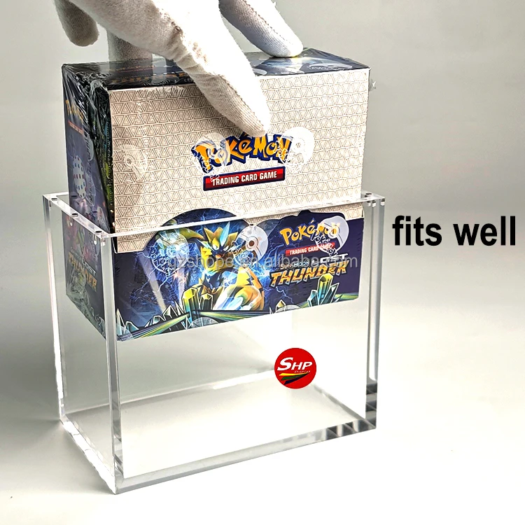 Custom Acrylic Booster Box Display Case with Magnet Pokem Poke Mon MTG  Trading Card Game Ultra Premium Collection Booster Box
