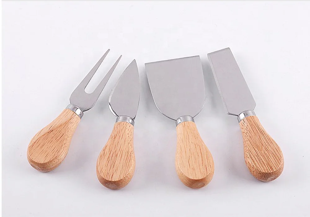 4 шт./компл. набор деревянных ручек Бард дубовый бамбуковый нож набор для нарезки кухонных сыров полезные инструменты для приготовления пищи резак для сыра