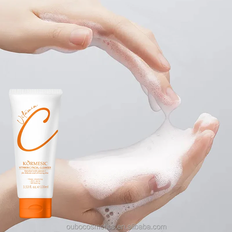 OEM Hot Selling Private Label Facial Natural  Vitamin c Foaming Face Cleanser
