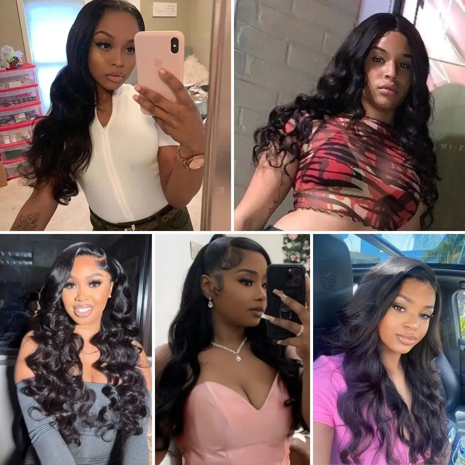 Extensões de cabelo humano body wave tecimento ondulado_voghion.com