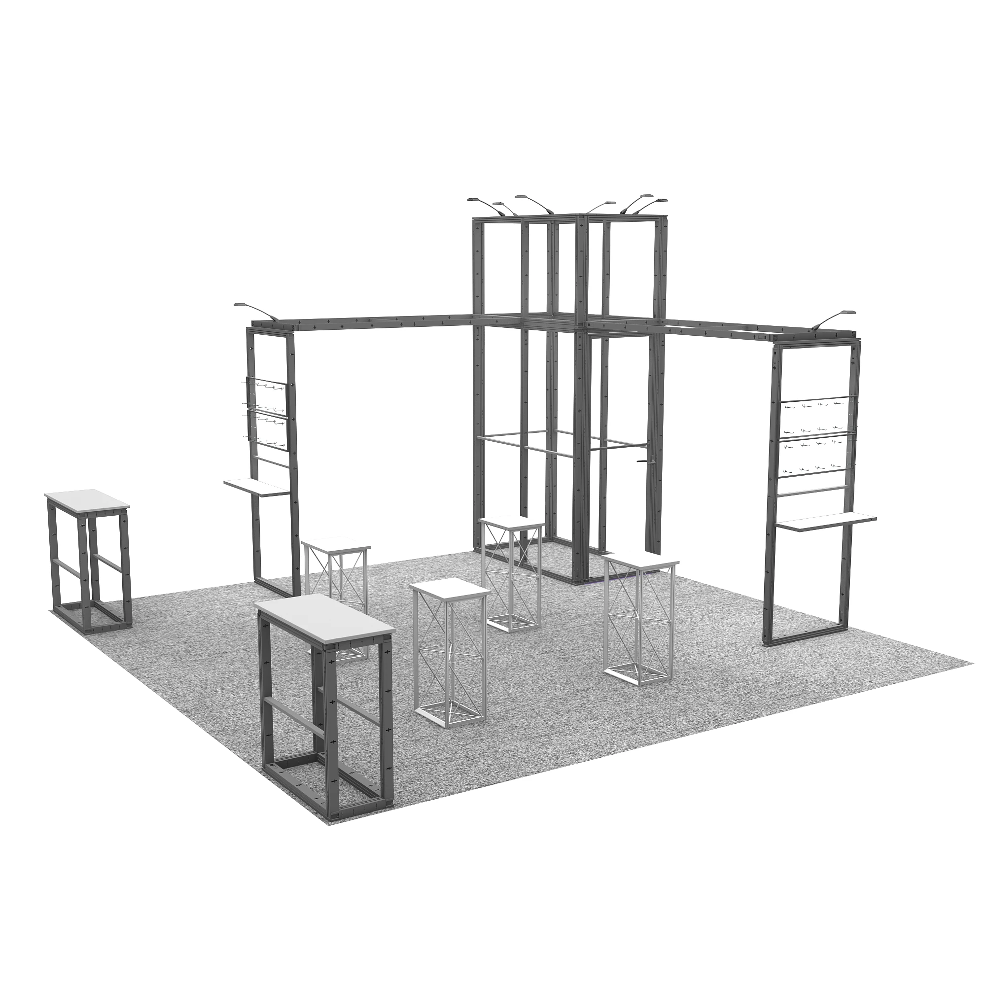 20x20 Popular Modular Exhibition Booth 6x6 Bridge Type Trade Show Booth ...