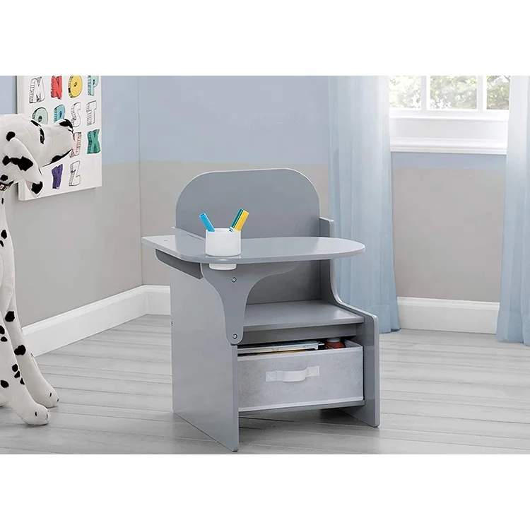 Modern Children Drawing Learning Furniture Set Storage Drawer Wooden Writing Study Desk Kids Table and Chair for Toddler