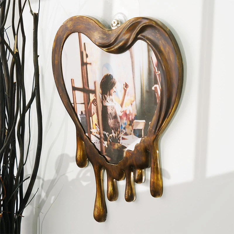 Moule Silicone Cœur Pour Cadre Photo Résine - Inclut 10 Petites Chaînes - DIY Déco Maison