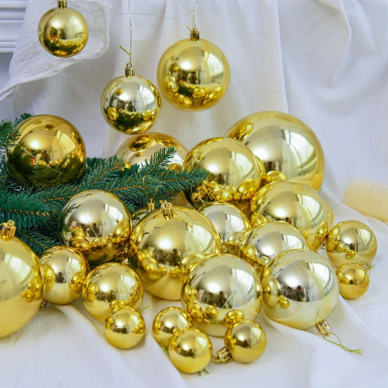 Decorating Christmas Balls Large Plastic Christmas Silver/gold/red Ball Christmas Tree Ornaments