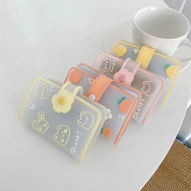 Cute Korea Stationery Candy Color Card Bag A8 Card Holder Collection Photo Pocket Card Book