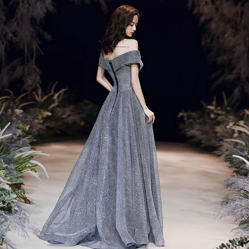 2020 New Arrival Party Wear Gown Sparkling Sweetheart Evening Dress for Ladies