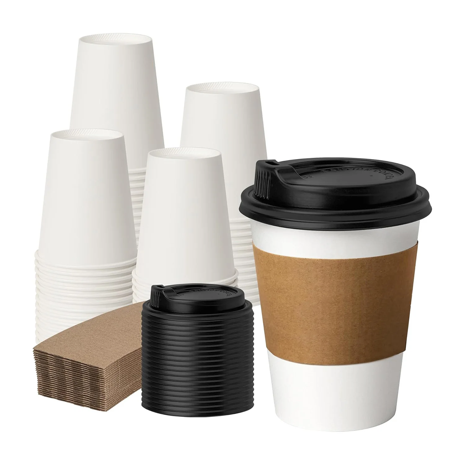 Customizable Beverage Cup Sleeve Disposable Kraft Cardboard Milk Tea Cup Sleeve With Logo Design