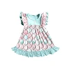 Pink Easter Egg Sleeveless Ruffle Dress