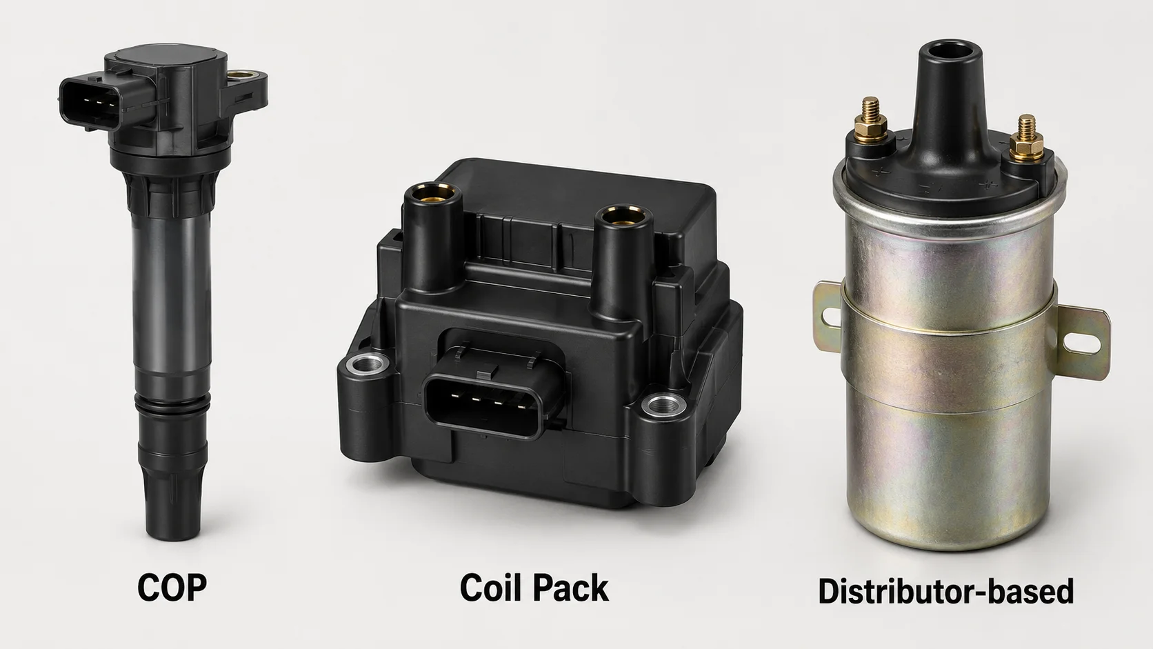 COP, coil pack, and distributor ignition coil comparison for importers