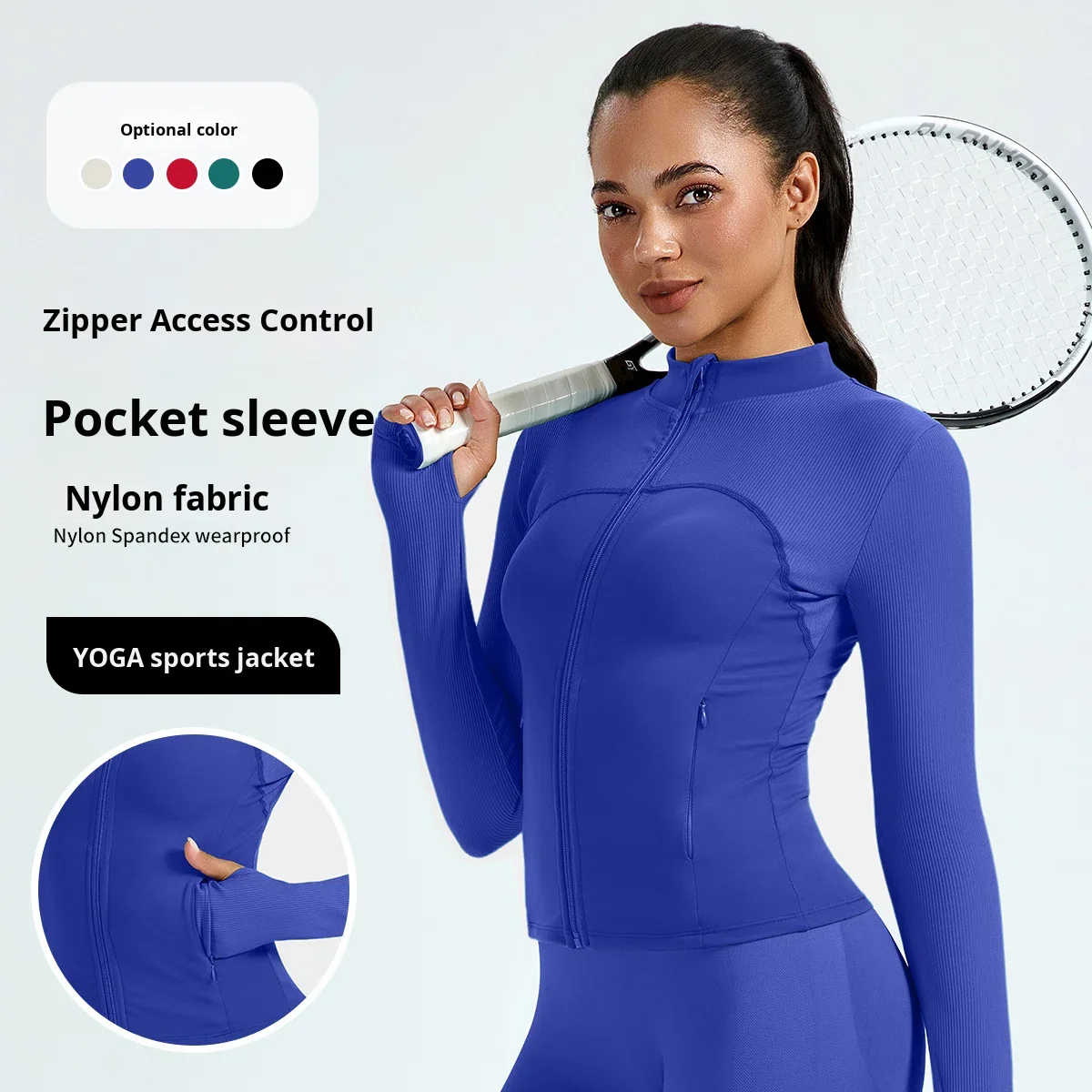 Nude Breathable for Long Sleeve High-End Sports Jacket Slim Fit Zipper Running Training 