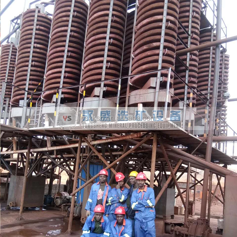 50TPH Gravity Chromite Tailing Ore Mining Washing Separating Process Chrome Concentrate Spiral Chute Concentrator Wash Plant