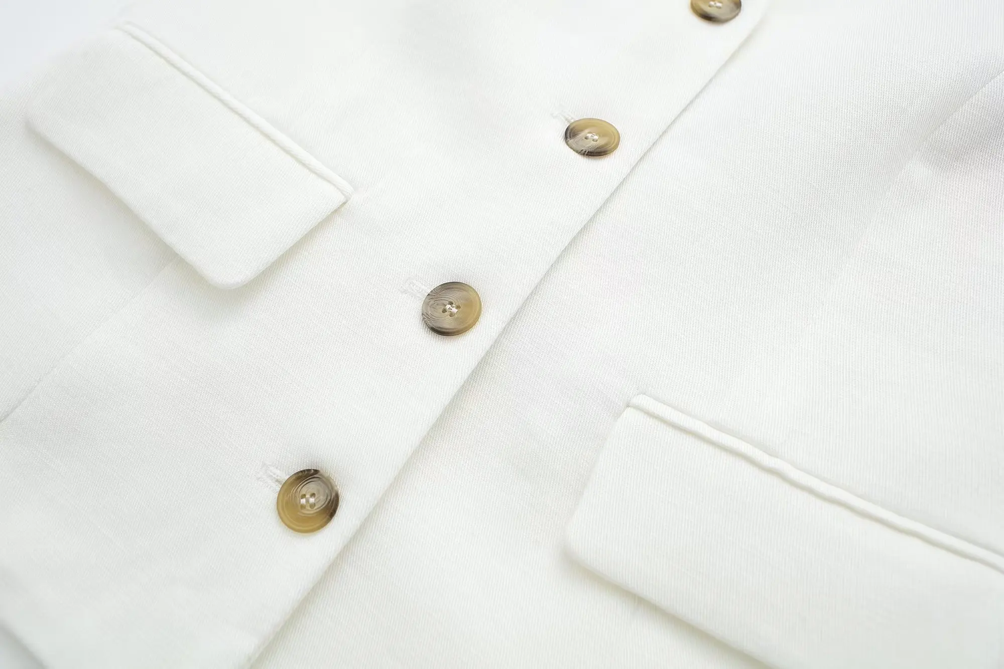 Zatrhmbm2023 New Fashion Single Breasted White Vest Retro Backless ...