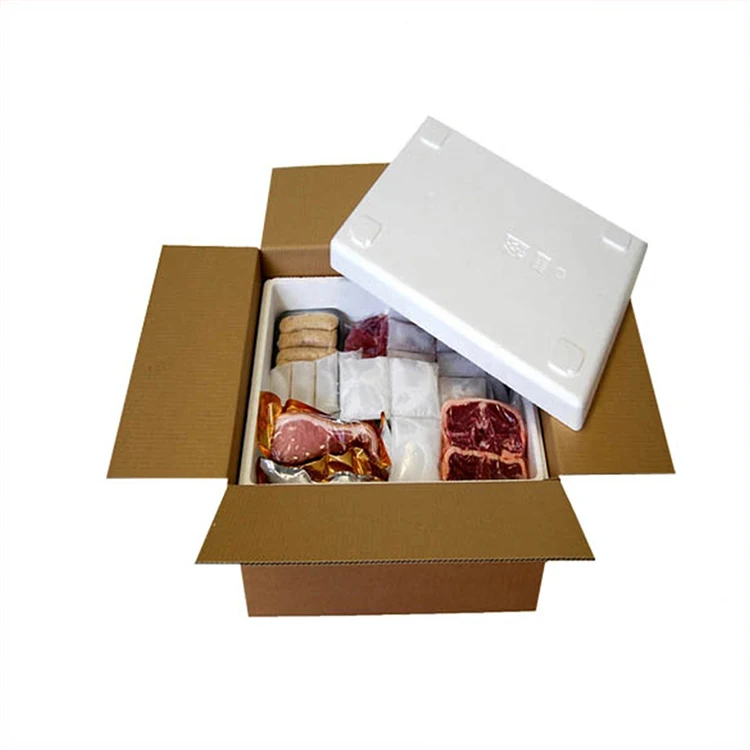 Printed Corrugated Cardboard Frozen Meat Carton Box Waxed Packaging