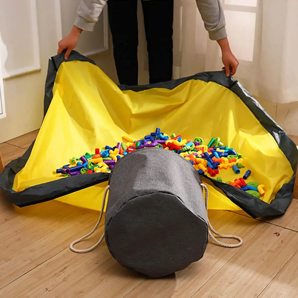 Fold Toy Storage Organizer Basket Play Mat junian home arts