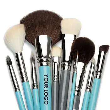 TK Hot sale colorful hair wool makeup brushes vegan Gift Sets spectrum brushes synthetic makeup brushes soft with bag