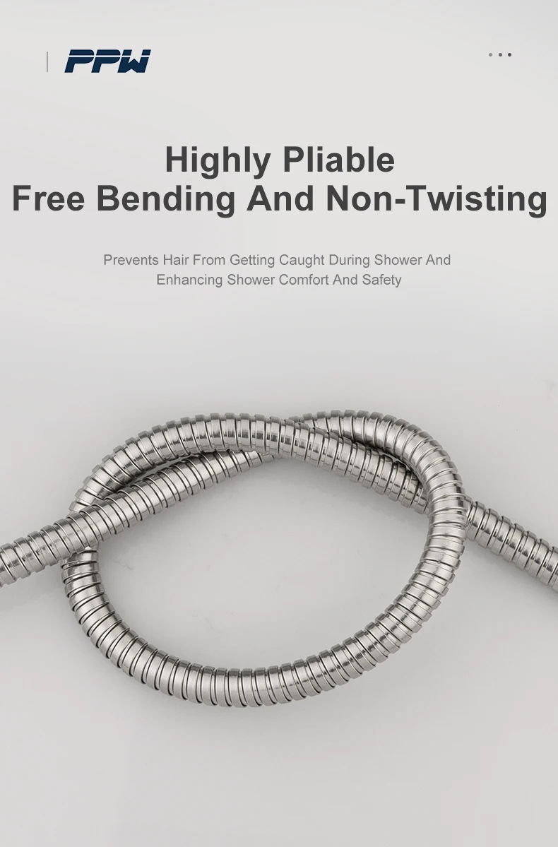 EPDM Hose Stainless Steel Shower Head Hose Flexible Shower Hose Double Lock Shower Hose for Bathroom factory