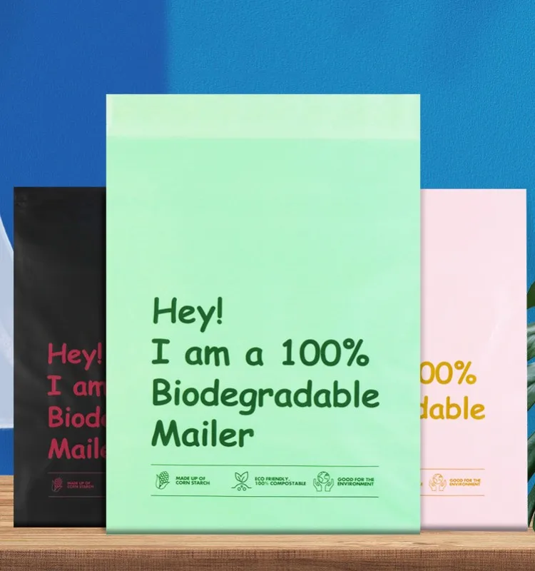 Cornstarch Plastic Express Compostable Eco Friendly Postage Courier Bag Biodegradable Mailing