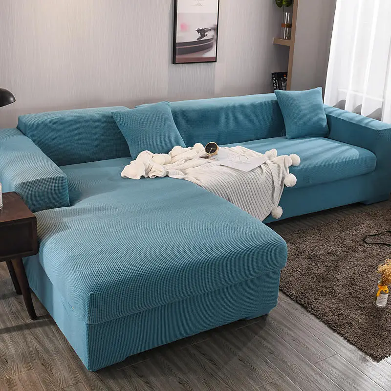 Утолщенный вязаный чехол для дивана из кукурузного бархата растягивающийся L