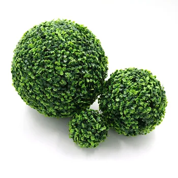 Indoor Decoration Artificial Grass Boxwood Wedding Decor  Hotel Decor Wholesale Topiary Ball  Hanging Ball