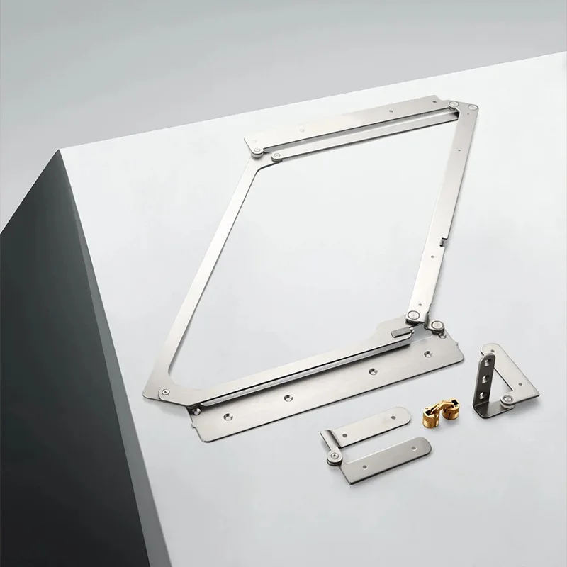 180DegreeBi-FoldingDoorHardwareSetSilvery1.5mModernStainlessSteel304SoundproofScrewBedroomKitchenExterior