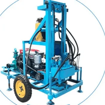 2024 Mini water Well Drilling Rig is portable and can be used at home Slide type mobile water well drilling rig for sale