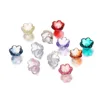 Glass Flower Beads - Transparent Mixed Colors