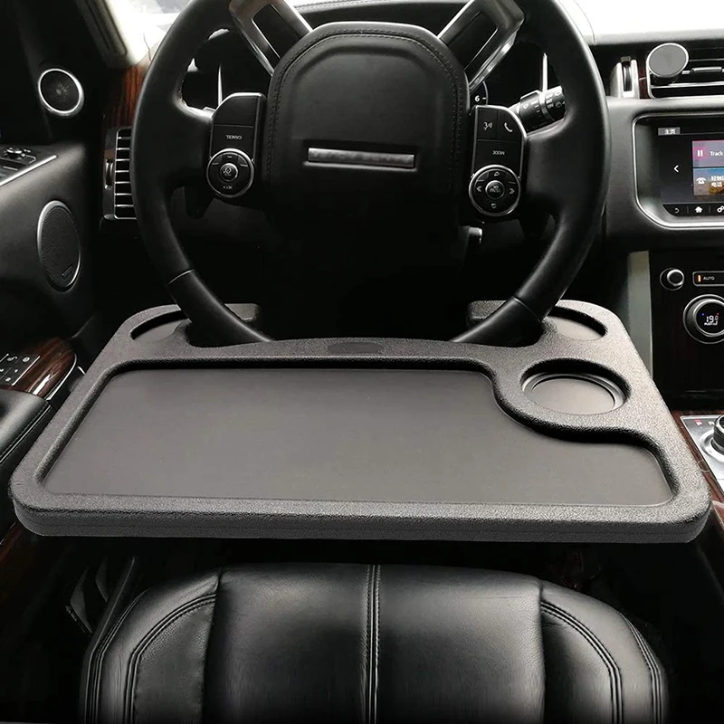 Black Laptop Or IPad Car Travel Table Fits Most Vehicles Steering Wheels HOMBYS Car Steering Wheel Tray,Auto Steering Wheel Desk 