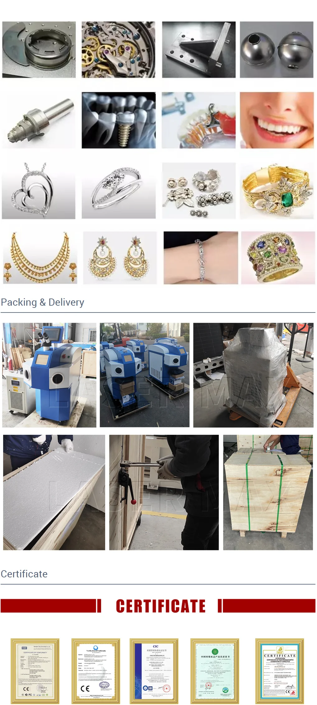 Portable 100w Laser Welding Machine for Jewelry Repair Laser Welder Gold Silver Laser Soldering Machine