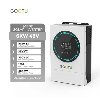 Gootu 6kw 48v On Off Grid Inverter 230v Solar System 120a Dual Mppt ...