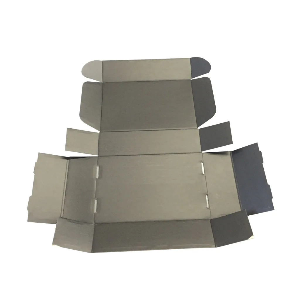 Черная картонная коробка на заказ Гофрированная почтовая