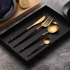 Set di posate 4 pezzi in oro nero