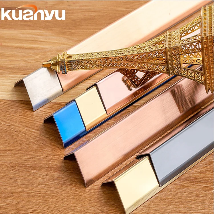 Factory Price Gold Tile Edge Trim After Tiling Border Stainless Steel Round Edge Tile Trim