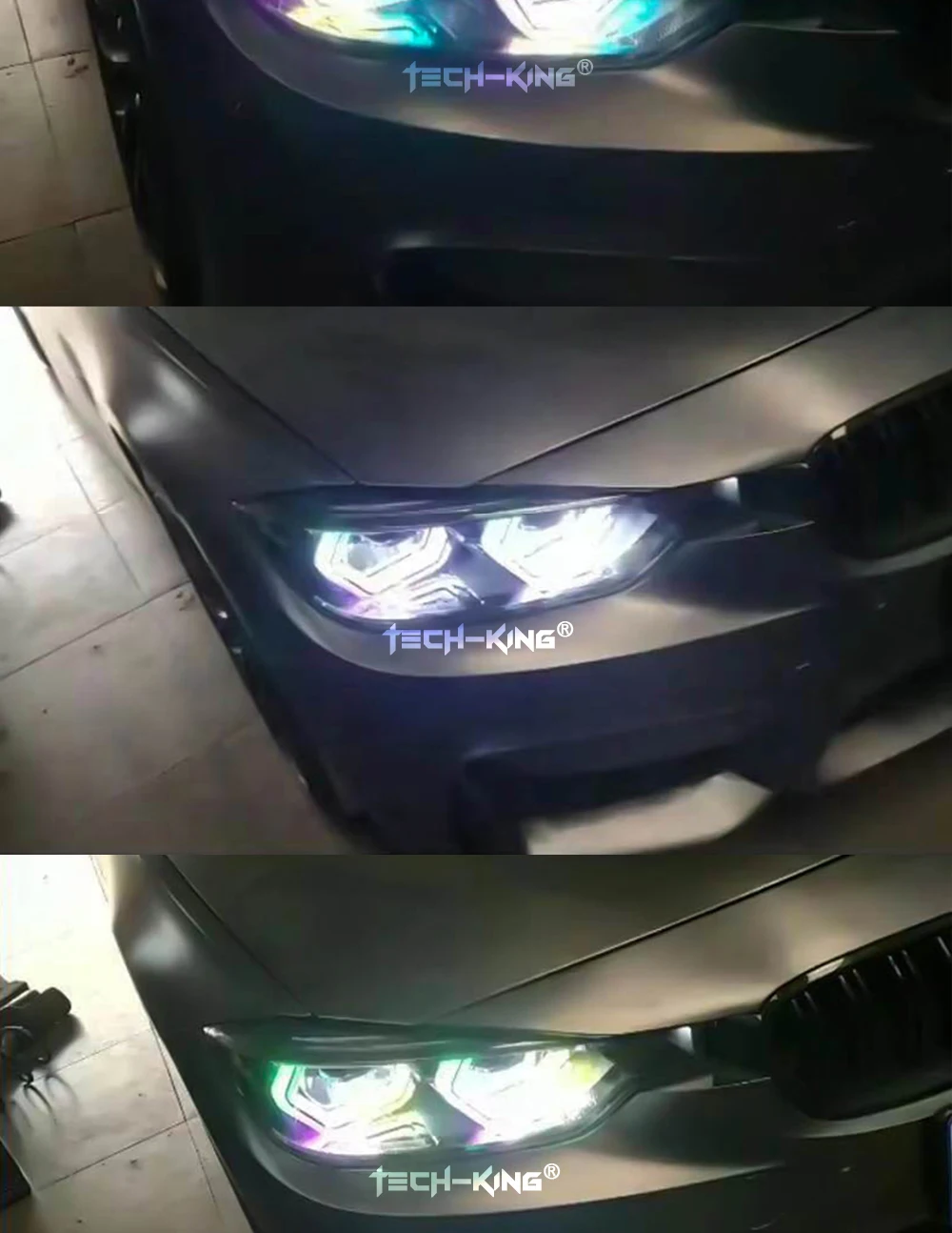 Car RGBW Chasing Iconic LED Angel Eye M4 for E90 F30 Car Lights Decoration Acrylic 3D LED Angel Marker Eye Control