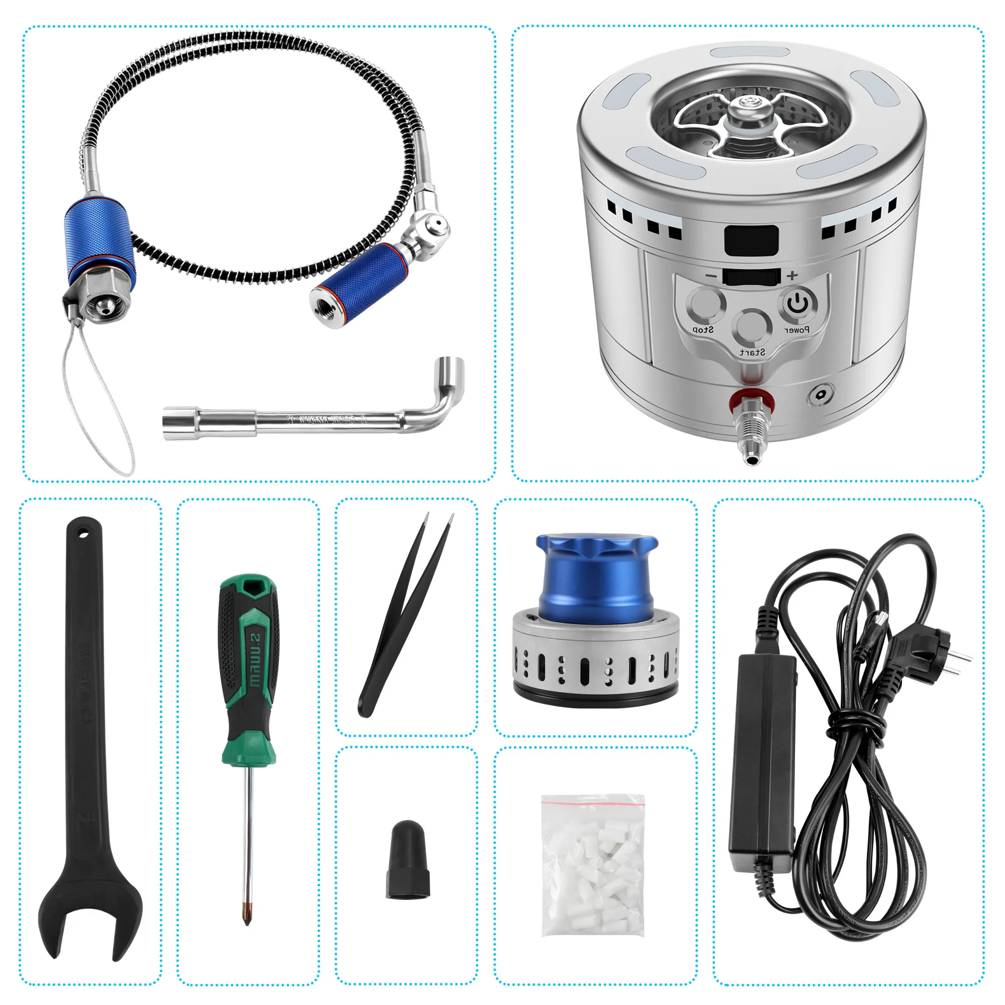 Portable Making and Instant Glass Chilling Ball Maker Cup Dry Stainless Steel Ice Maker with Quick CO2 Machines for Bars