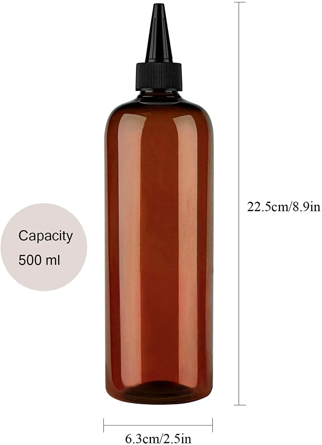 Pet Plastic Refillable Squeeze Bottle For Hair Color Bottle Applicator