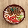 Fideos con cerdo desmenuzado