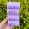 Incienso azul y verde 4 rollos 60 bolsas perro morado 1,5 seda