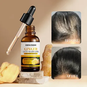 OEM 30ml Ginger Essential Oil Treatment Serum Nourishing Hair Repair and Growth Strengthening for Hair Care