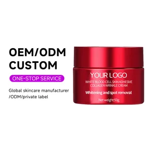 OEM ODM Skin Care Collagen Facial Lotion Vitamin C Wrinkle Remover Whitening Moisturizing Anti Aging Adult Women's Facial Cream