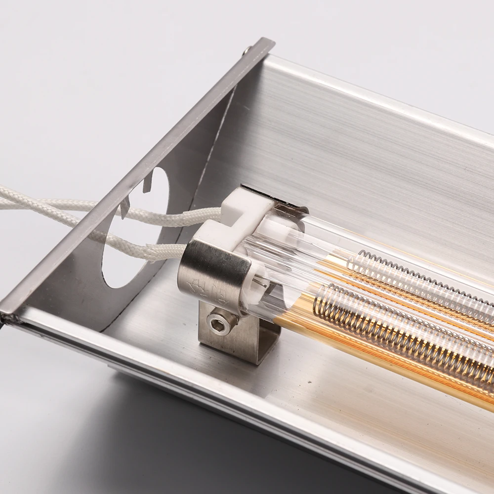 Infrared Heating Paint Drying Curing Heater Ir Lamp Gold Coated Infrared Heating Lamp With Shadelamp
