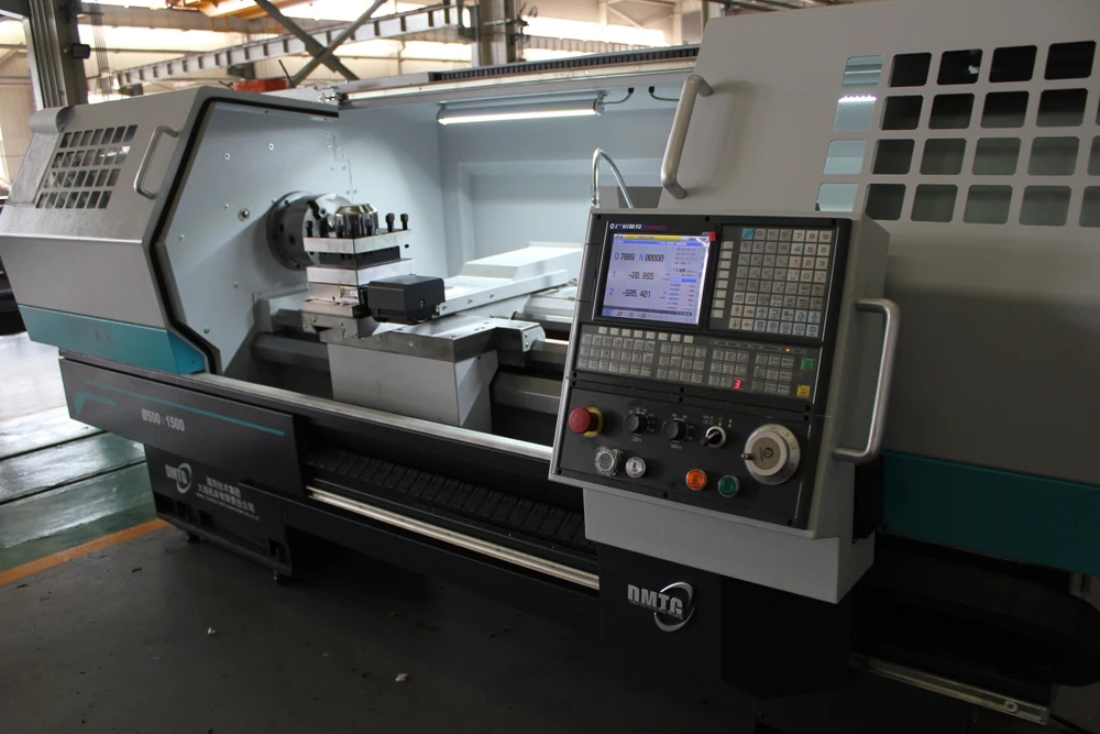 cka6136 flat bed cnc lathe machine with 4/6/8 station turret