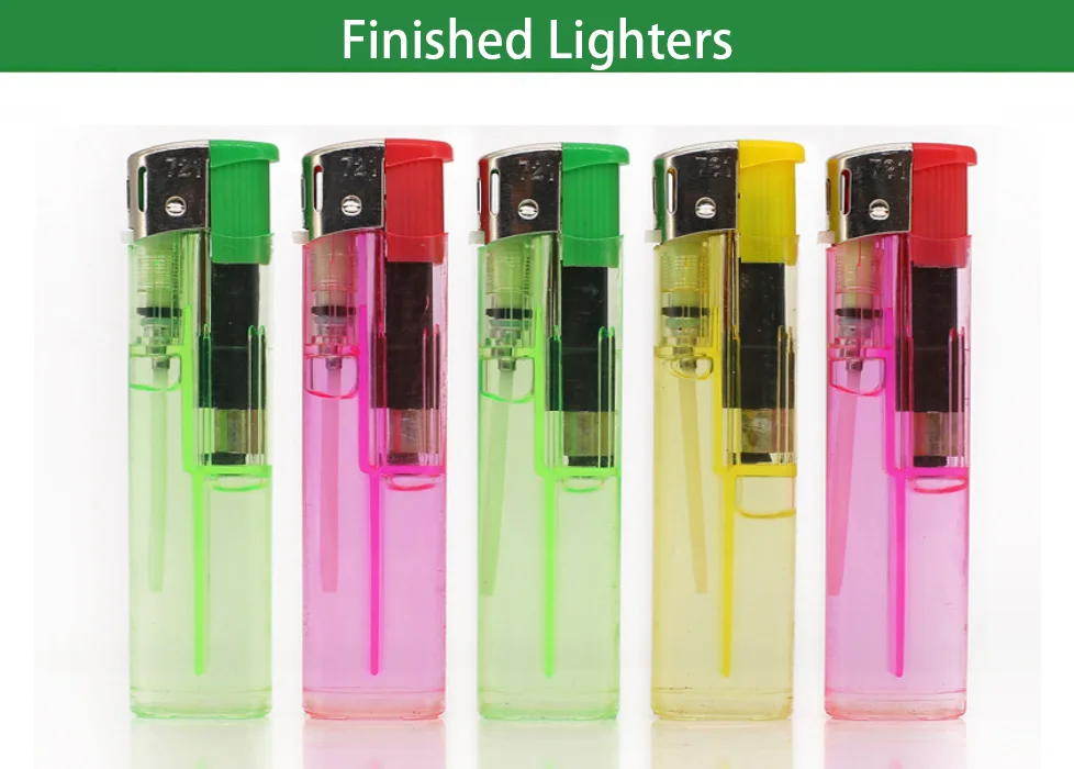 Refillable Butane Vintage Gas Piezo Ignition Plastic Cigarette Lighter Spare Part Assembling