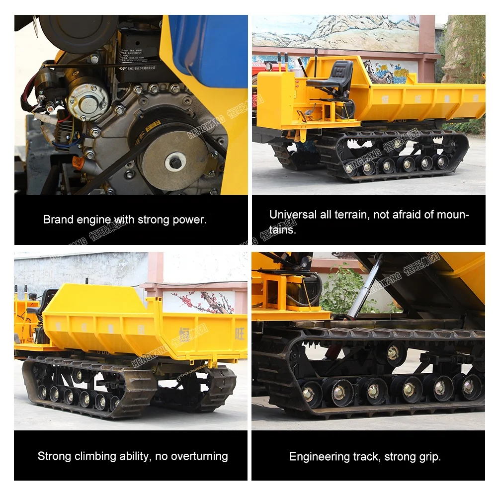 Mini Rubber Track Carrier Crawler Transporter Dumper