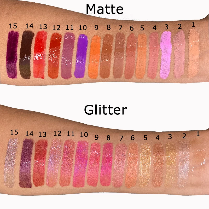 Make Your Own Private Label Liquid Matte Lipstick Waterproof DIY Glitter Shimmer Gloss Lip Tint Lip Gloss Makeup