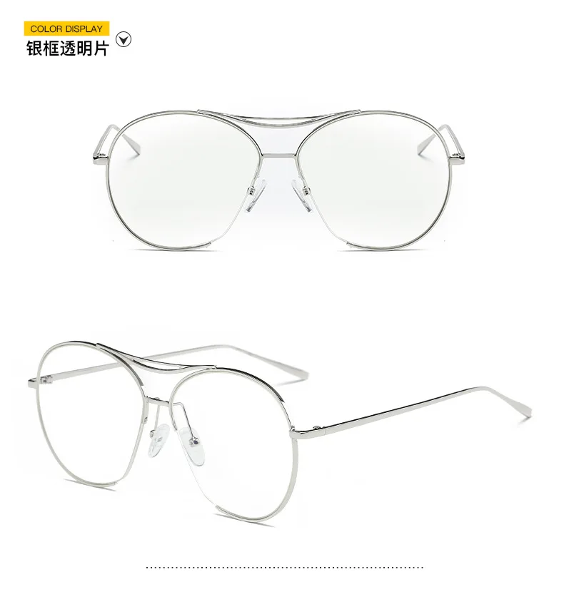 2023 New Fashion Half Round Yellow Sunglasses Women Vintage Alloy