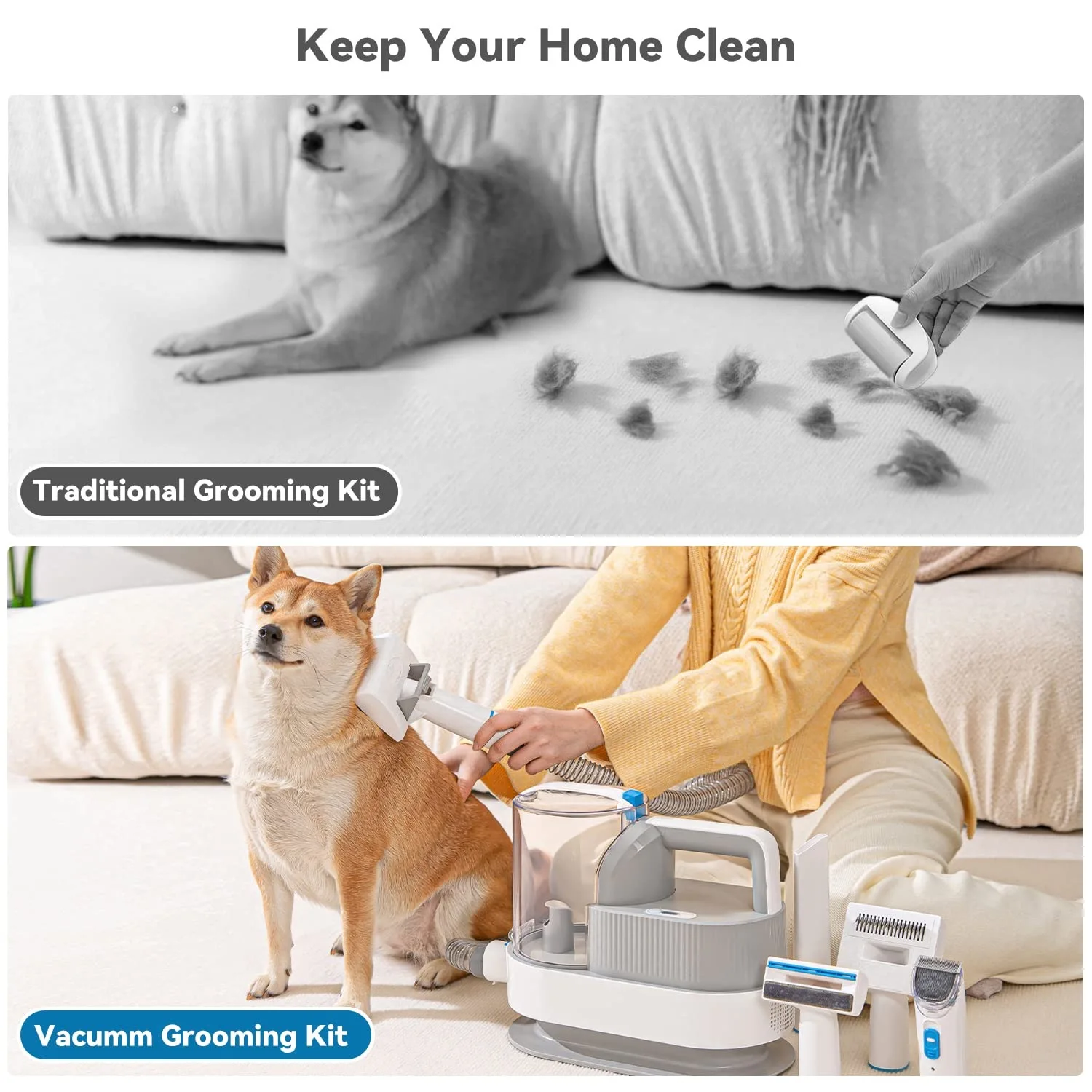 Pet Grooming Tools Vacuum Suction Electronic Pet Hair Professional ...