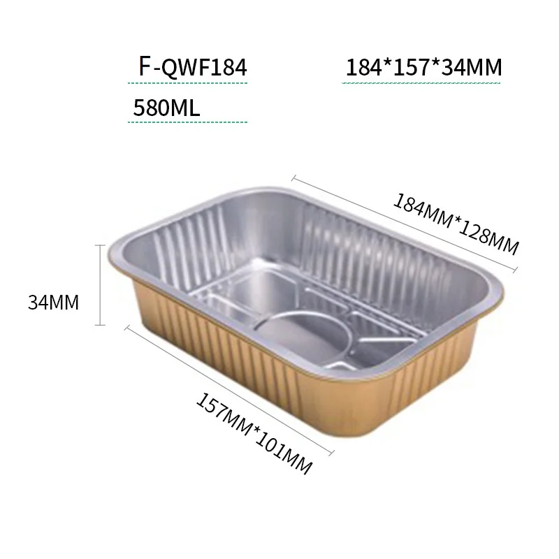 Disposable Food Baking box BBQ aluminum foil box tinfoil BBQ fish takeaway barbecue rectangular box details