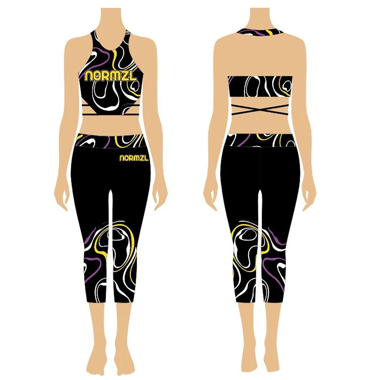 Comfortable Sublimation Compression Cheer Bras and Shorts Cheap Girls Cheerleading Practice Wear