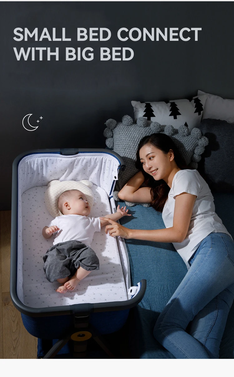 High Quality Newborn Bed Cosleeper Baby Mobile Crib Baby